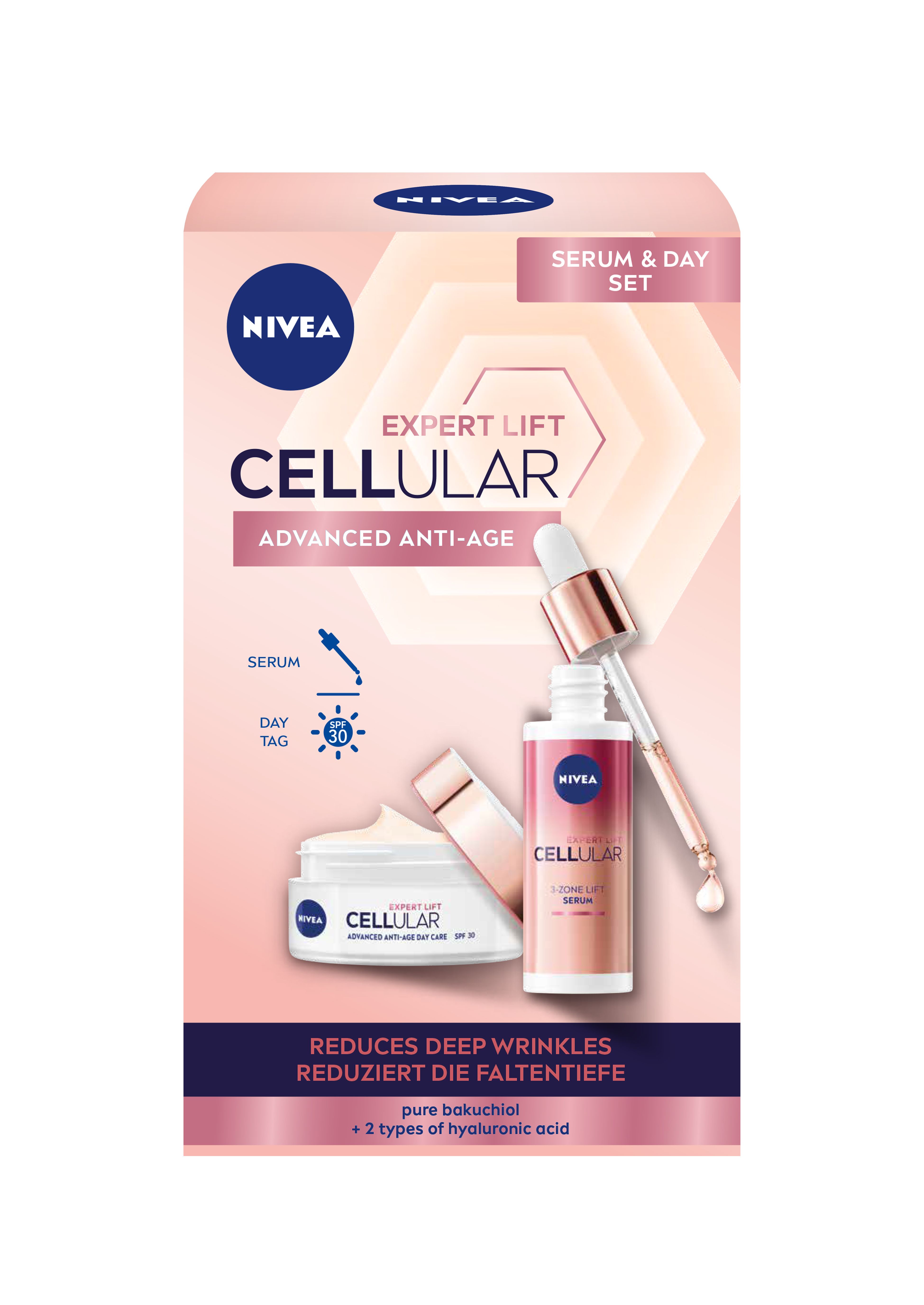 NIVEA Cellular Expert Lift Комплект Дневен крем + Серум