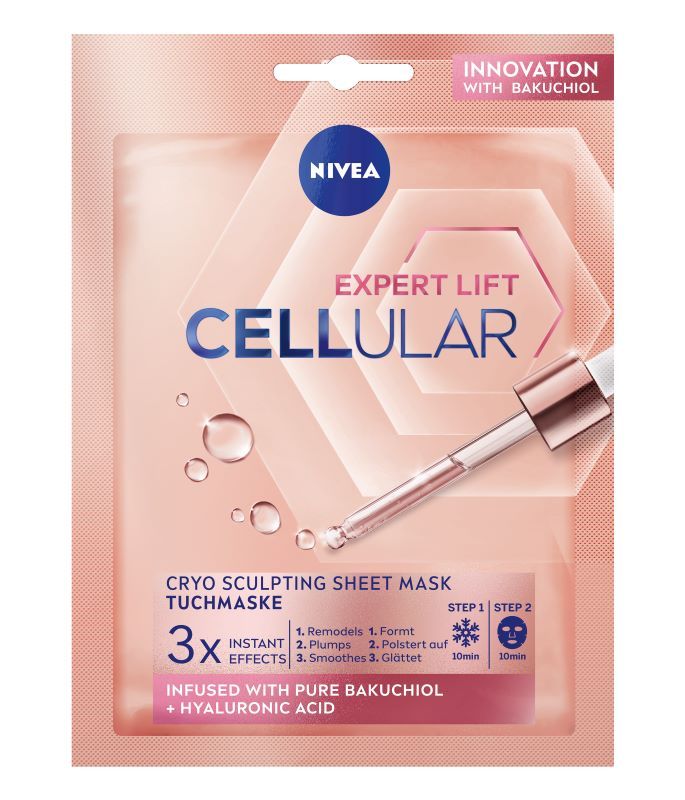 NIVEA Cellular Hyaluron Filler + Elasticity Скулптурираща крио маска, 1 бр.
