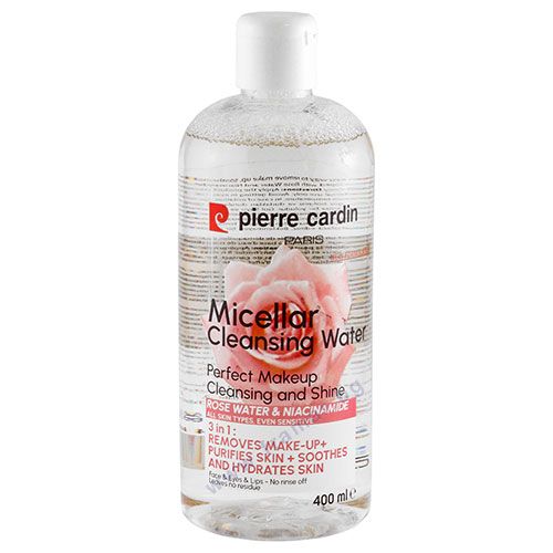 PIERRE CARDIN Мицеларна вода за лице с розова вода и ниацинамид, 400мл.