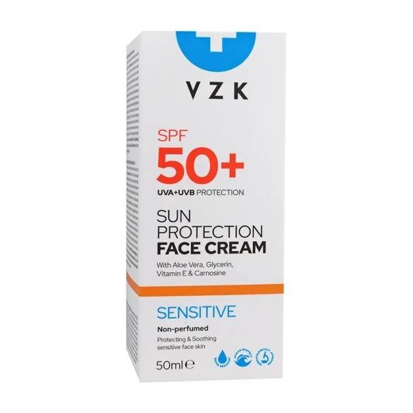 VZK SUN слънцезащитен крем за лице за чувствителна кожа SPF50+ 50мл