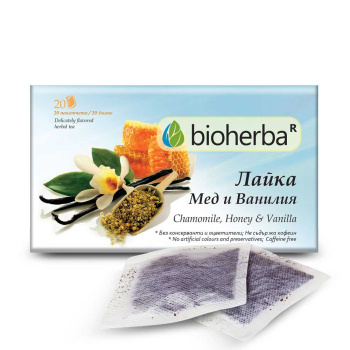 Чай Лайка, Мед и Ванилия, Bioherba, 20 филтъра
