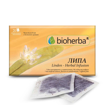 Чай Липа - при грип и простуда, Bioherba, 20 филтъра
