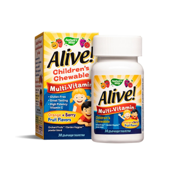 Alive Мултивитамини за деца, 30 дъвчащи таблетки
