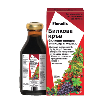 Билкова Кръв Floradix – Сироп с желязо и витамини, 250 мл