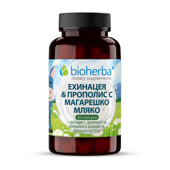 Ехинацея и Прополис с Магарешко мляко, Bioherba, 60 капсули