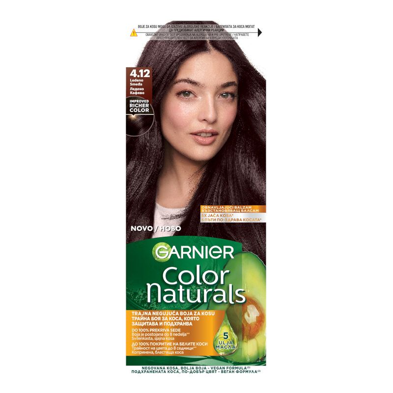 GARNIER COLOR NATURALS Боя за коса 4.12 Ледено кестеняво