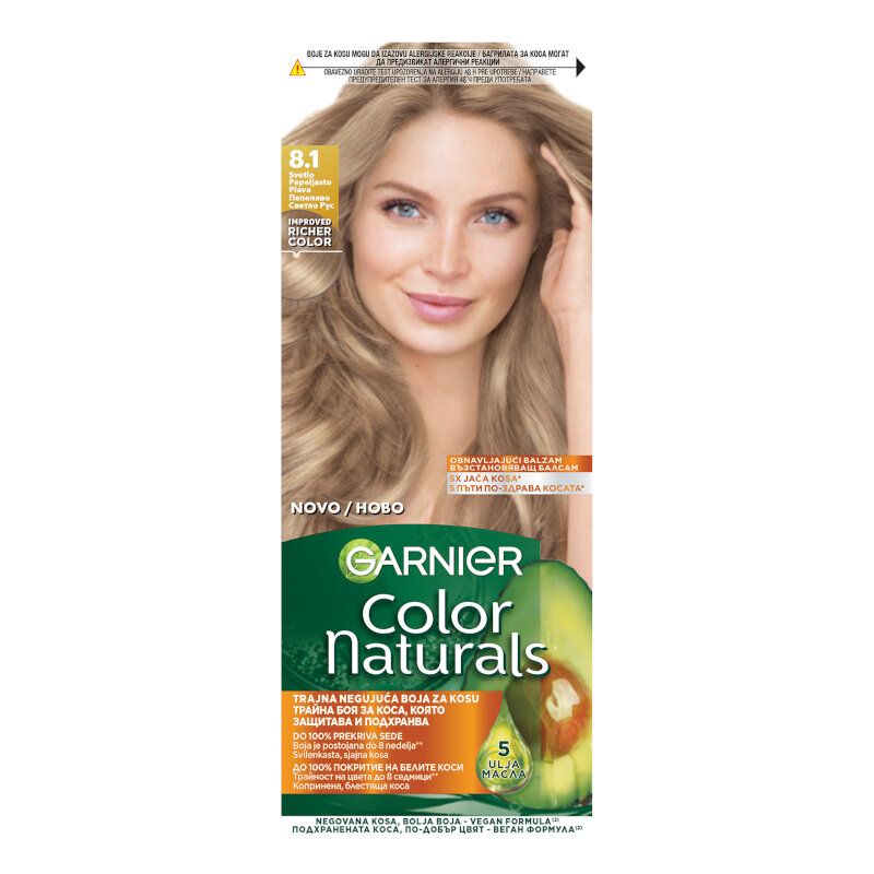 GARNIER COLOR NATURALS Боя за коса 8.1 Light ash blond