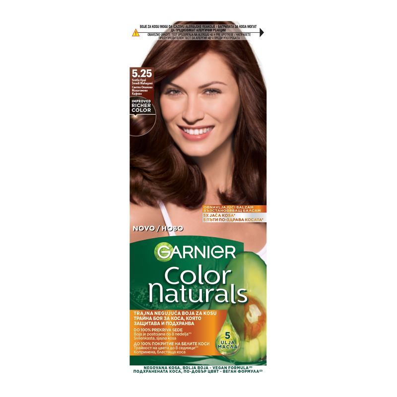 GARNIER COLOR NATURALS Боя за коса, 5.25 Светло Опалово Махагоново Кафяво