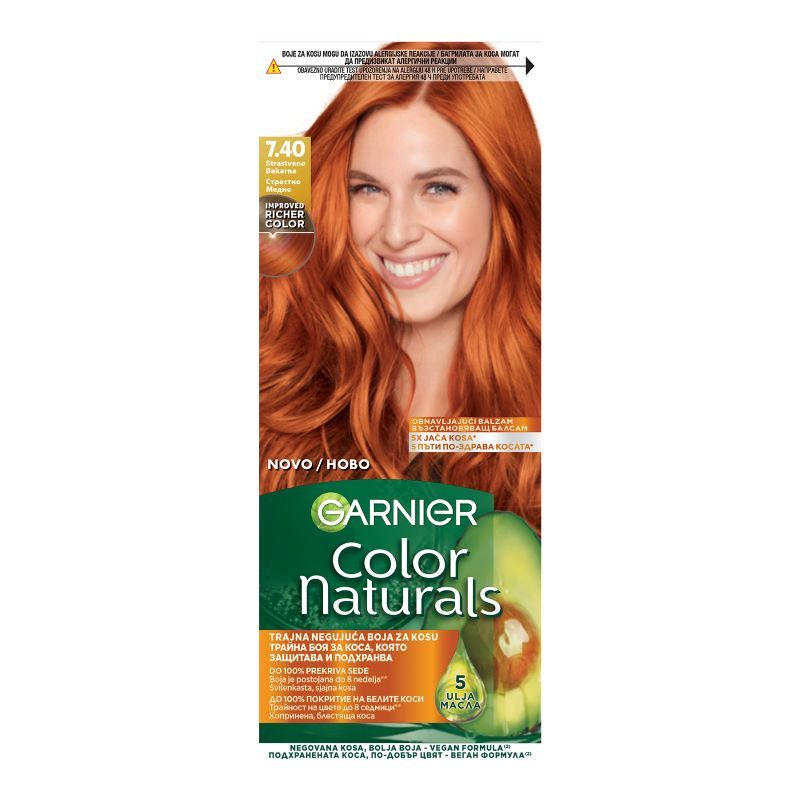 GARNIER COLOR NATURALS Боя за коса, 7.4 Страстно Медно