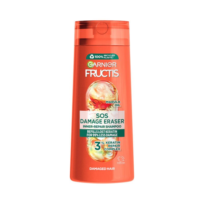 GARNIER FRUCTIS SOS DAMAGE ERASER Шампоан за вътрешно възстановяване на увредена коса, 250мл