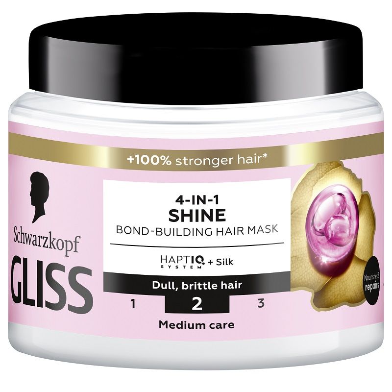 GLISS LIQUID SILK Маска за коса за блясък 4 в 1, 400мл