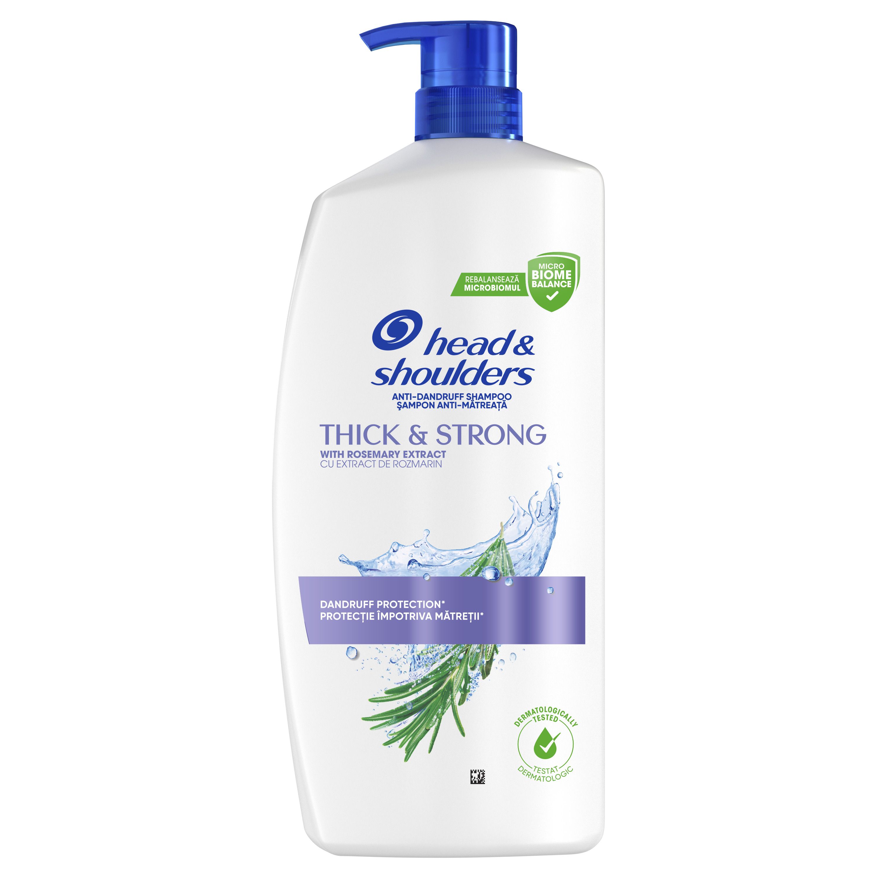HEAD&SHOULDERS THICK&STRONG Шампоан против пърхот с екстракт от розмарин, 800мл.