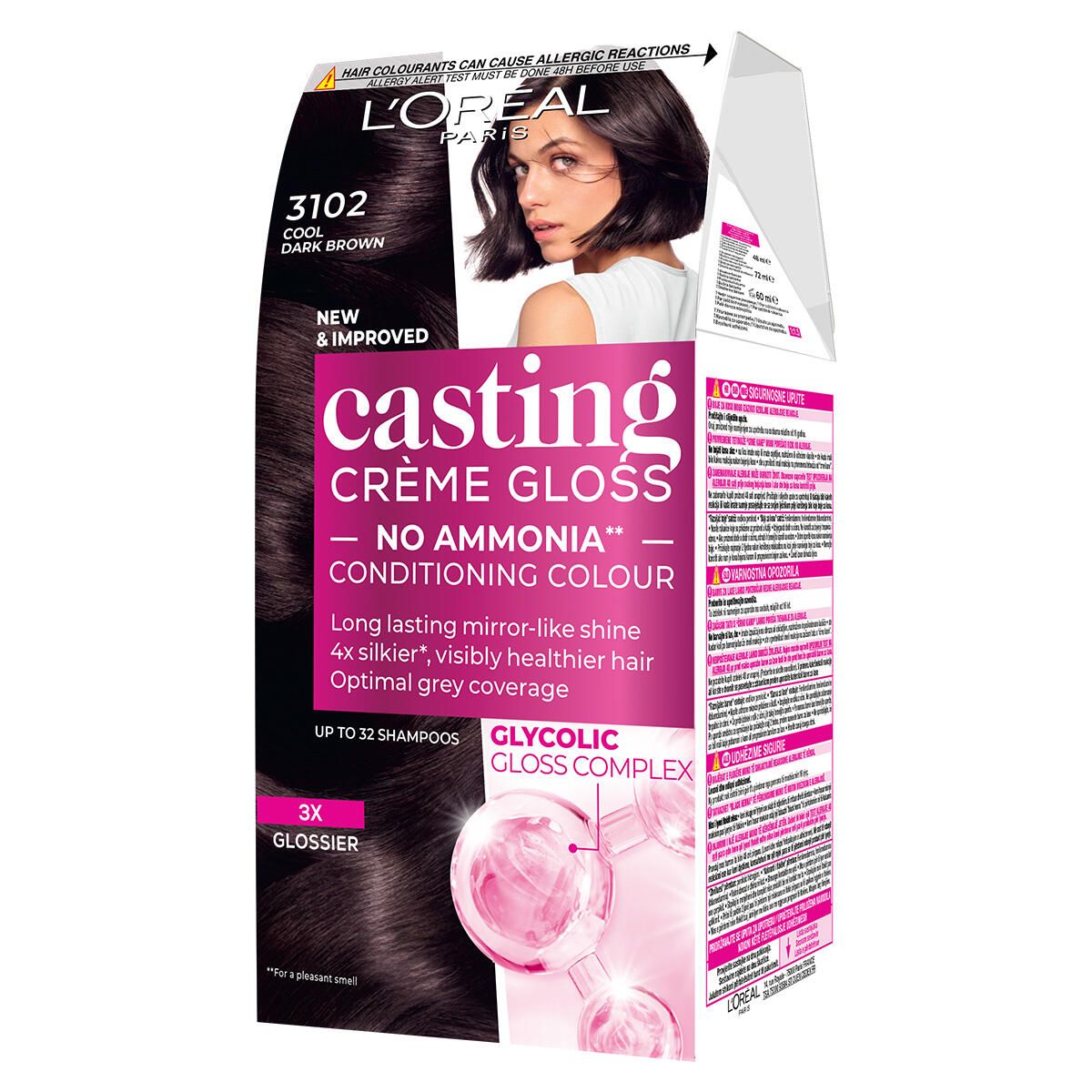 L'OREAL PARIS CASTING CREME GLOSS COOL DARK BROWN Боя за коса 3102