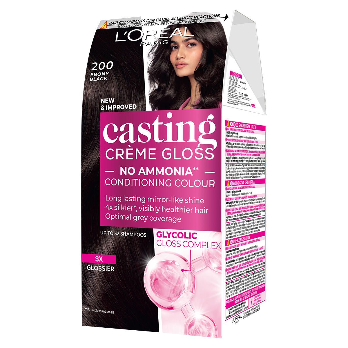 L'OREAL PARIS CASTING CREME GLOSS Ebony black Боя за коса 200