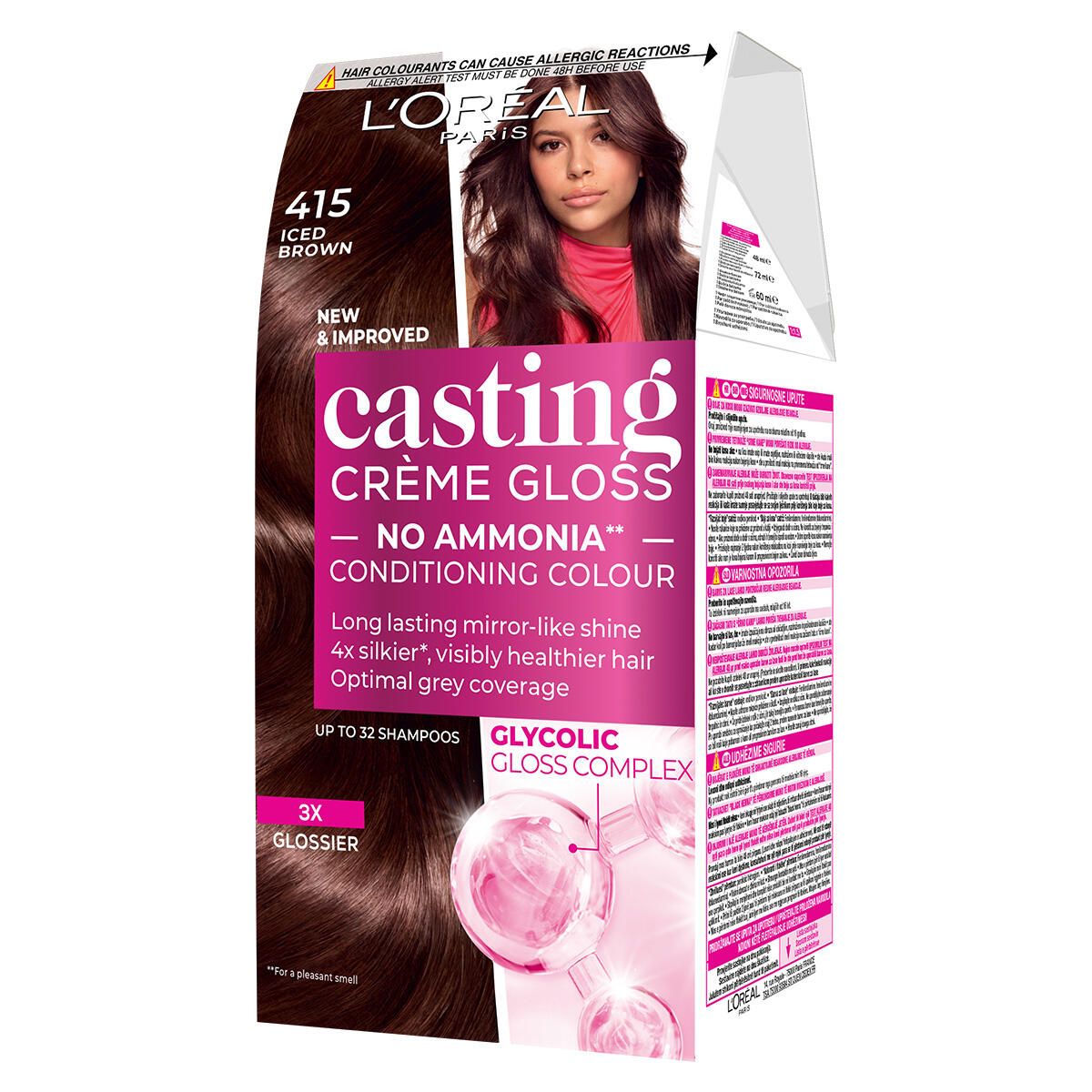 L'OREAL PARIS CASTING CREME GLOSS Iced  Brown Боя за коса 415