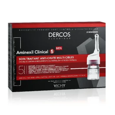 Vichy Dercos Aminexil Clinical 5 ампули против косопад за мъже x21