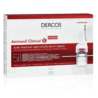 Vichy Dercos Aminexil Clinical 5 ампули против косопад за жени x21