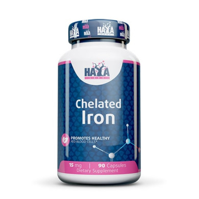Haya Labs Chelated Iron / Хелатирано Желязо 15mg. / 90 caps.