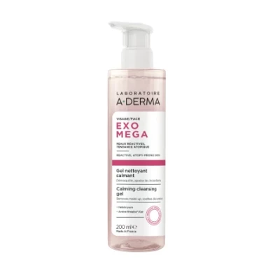 A-Derma Exomega Control Успокояващ почистващ гел за лице 200 ml