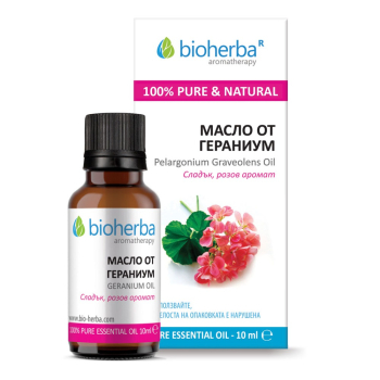 Етерично масло от Гераниум – Индрише (Geranium oil), Bioherba, 10 мл