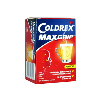Coldrex MaxGrip Лимон - настинка и грип, 10 сашета