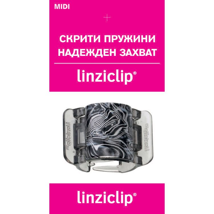 LINZICLIP MIDI Арт Сребро, средна, щипка за коса