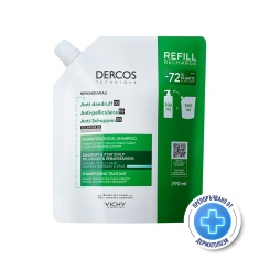 Vichy Dercos DS Шампоан против пърхот за мазен скалп 390 ml - Еко пълнител