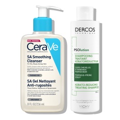 Vichy + CeraVe Успокояващ протокол за суха, груба кожа, склонна към псориазис