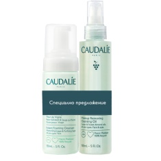 Caudalie Vinoclean Почистваща пяна 150 ml + Почистващо олио за премахване на грим 150 ml