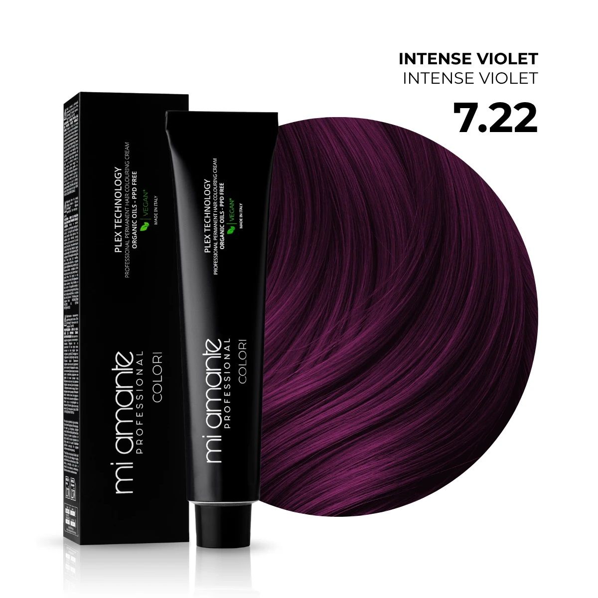 MI AMANTE COLORI INTENSE VIOLET 7.22 Професионална боя за коса, 100мл.