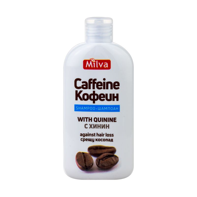 MILVA Шампоан за коса с кофеин и хинин, 200 мл.