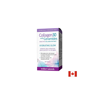 Collagen30® with Ceramides - Колаген + Серамиди, 120 таблетки Webber Naturals