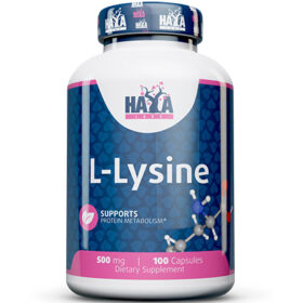 Haya Labs L-LYSINE Л-лизин за поддържане на азотния баланс 500mg x 100 таб. Хая Лабс