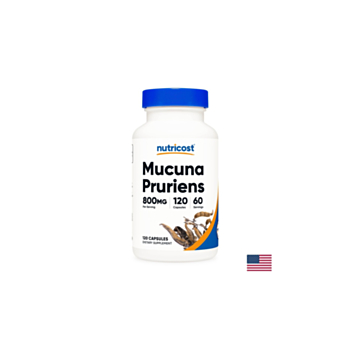 Стрес и безпокойство - Мукуна/ Кадифен боб (Mucuna Pruriens), 400 mg x 120 капсули Nutricost