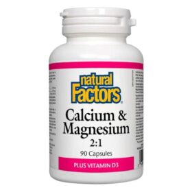 Natural Factors Calcium & Magnesium & D3 – 376 мг х 90 капсули