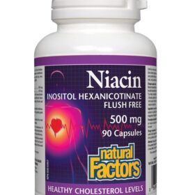 Natural Factors Niacin Ниацин /В3/ и Инозитол /В8/ 500 мг х 90 капсули