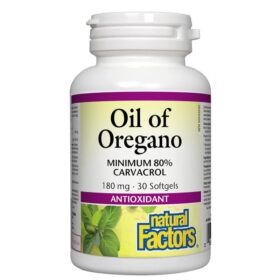 Natural Factors Oil of Oregano Organic/ Риган (масло) 180 mg x 30 софтгел капсули