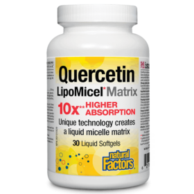 Кверцетин с висока абсорбция Natural Factors Quercetin LipoMicel Matrix 10 X Higher Absorption