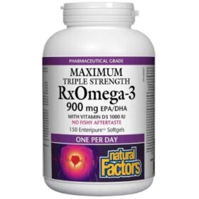 Natural Factors RX Omega-3 1425 mg + Vitamin D3 1000 IU, 150 капсули