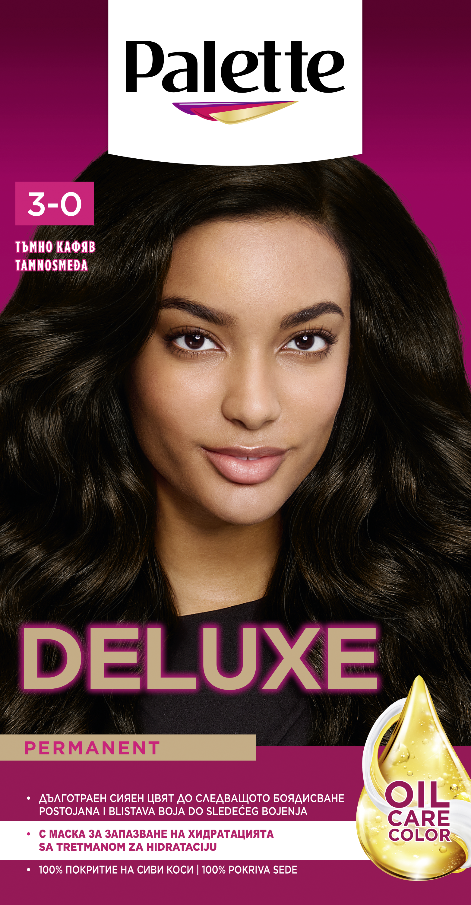PALETTE DELUXE Боя за коса 3-0 (800) Dark Brown