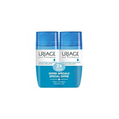 Uriage Deodorant Roll-On Sensitive Skin Дезодорант рол-он за чувствителна кожа 2х 50мл Промо