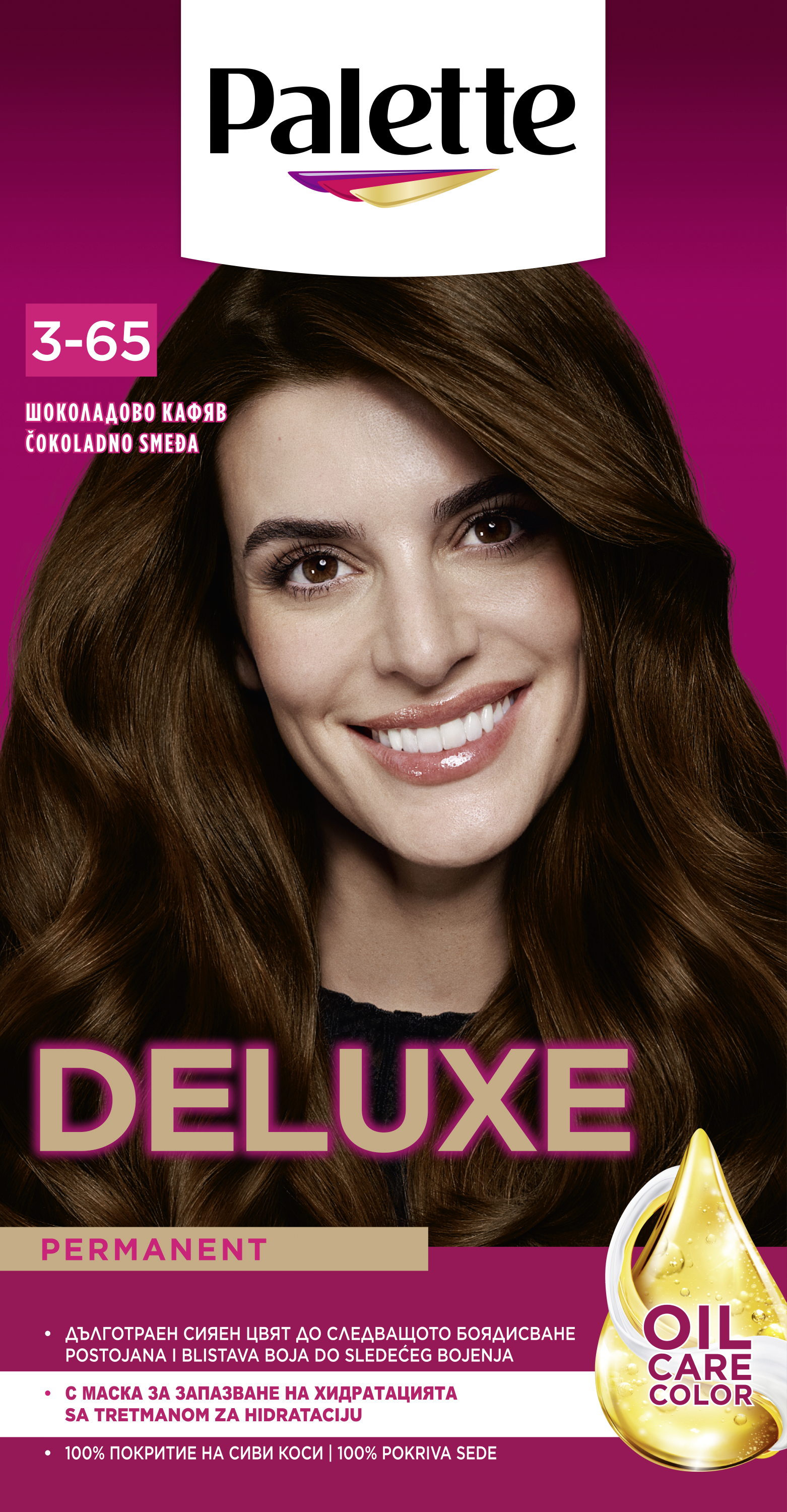 PALETTE DELUXE Боя за коса 3-65 (750) Chocolate Brown