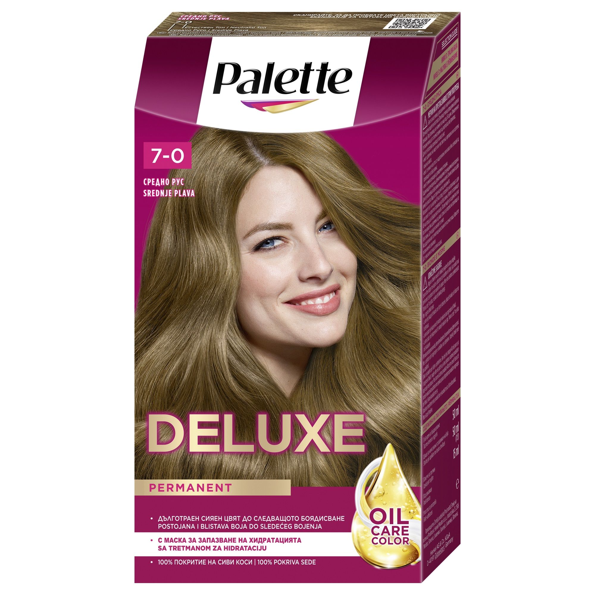 PALETTE DELUXE Боя за коса 7-0 (400) Medium Blond
