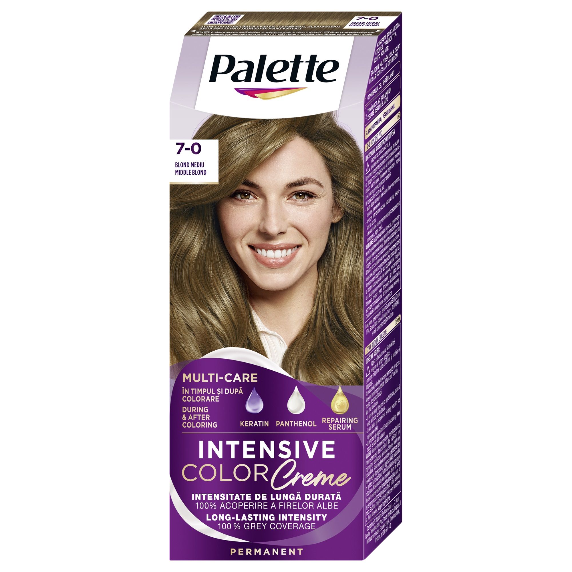 PALETTE INTENSIVE COLOR CREME Боя за коса 7-0 (N6) Midde blond