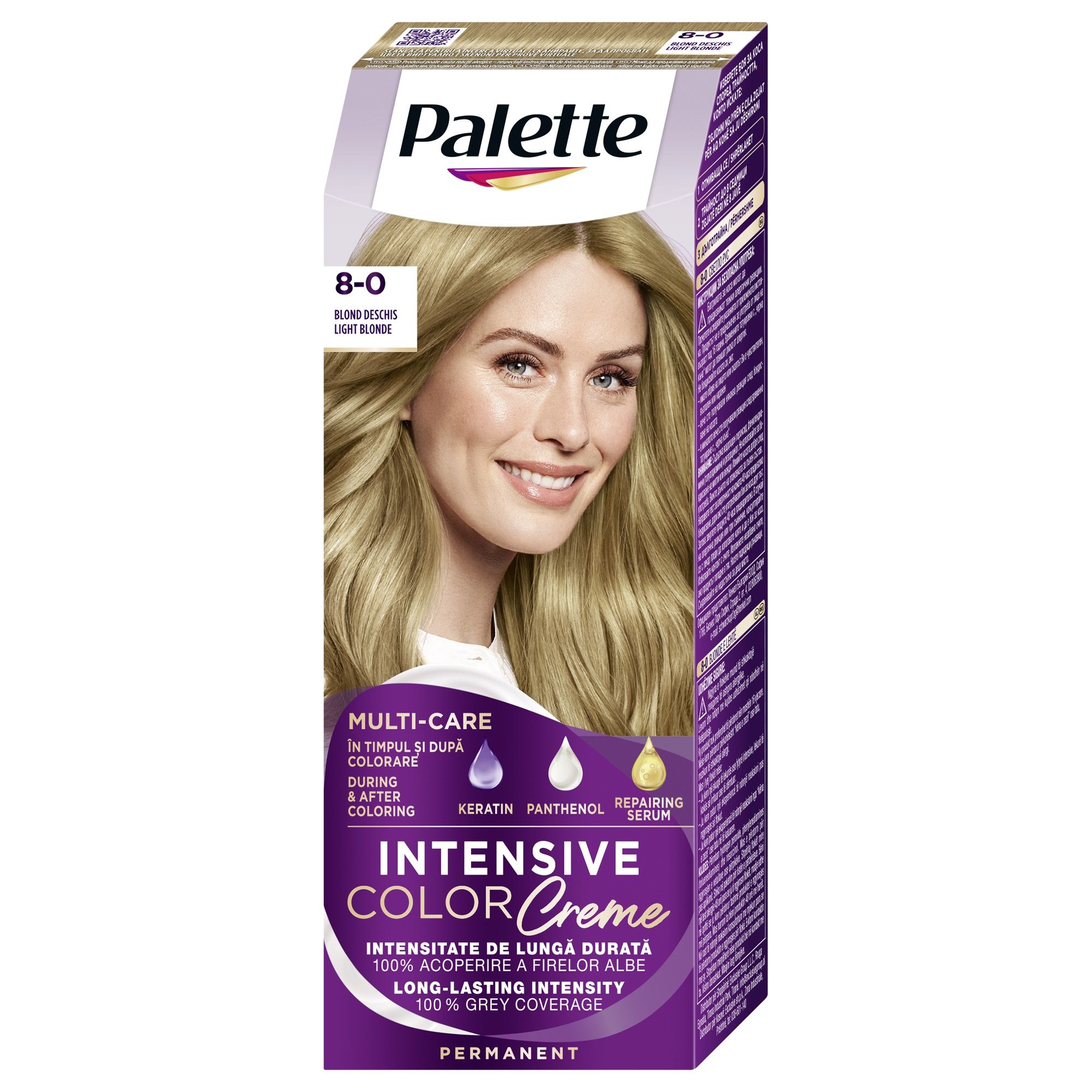 PALETTE INTENSIVE COLOR CREME Боя за коса 8-0 (N7) Light blond