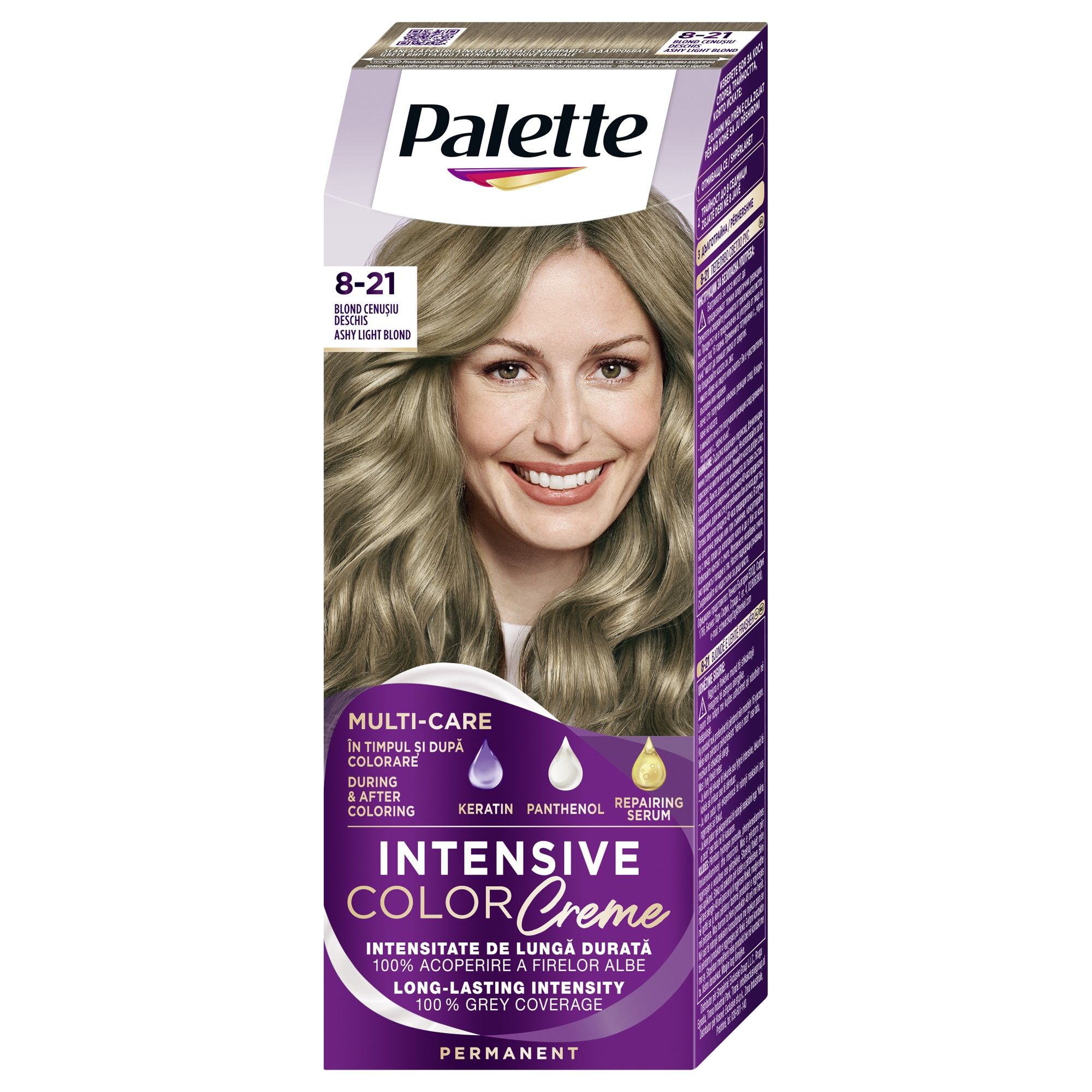 PALETTE INTENSIVE COLOR CREME Боя за коса 8-21 Ashy Light Blond
