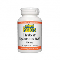 Natural Factors Hyabest Хиалуронова киселина 100 mg х60 капсули