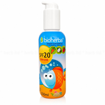 Слънцезащитен крем за лице и тяло SPF 20, Bioherba, 150 мл