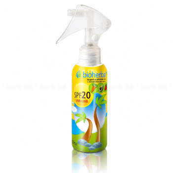 Слънцезащитно олио за лице и тяло SPF 20, Bioherba, 150 мл
