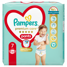 Pampers Premium Care гащи 7 x 27 броя